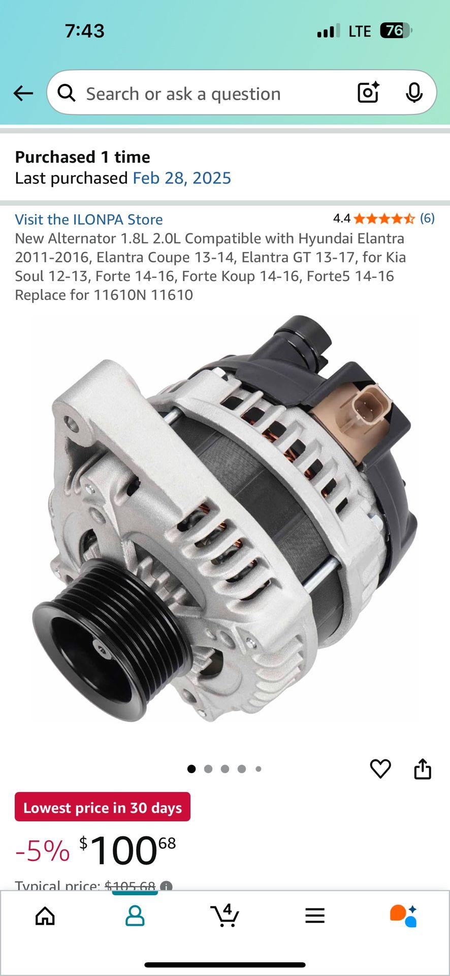 ✅ Brand New Alternator – Fits 1.8L & 2.0L Engines. Compatible with: • Hyundai Elantra (2011–2017) • Elantra Coupe (2013–2014) • Elantra GT (2013–2017)