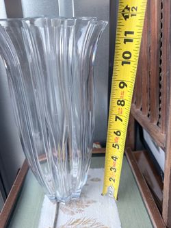 Clear Fluted Glass Star Vase