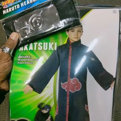 Naruto Akatsuki Printed Robe And Headband 