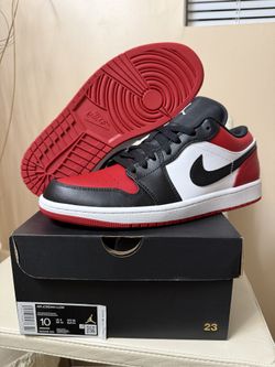 Air Jordan 1 low Bred Toe size 10 Brand new