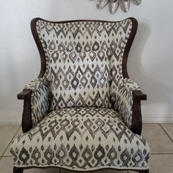 Vintage Grey and White Chair 