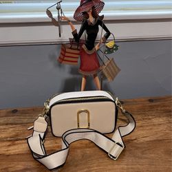 Taupe/Cream Cute Adjustable Strap Bag