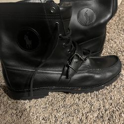 Ralph Lauren Men’s Black Leather Boot 