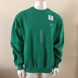 New Champion eco fleece pullover green sweatshirt.