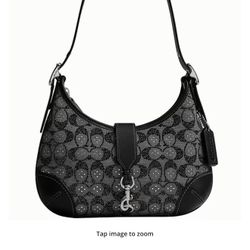 Coach -Crystal Signature Jacquard Hobo Bag 