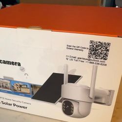 Solar security camera for exteriors
