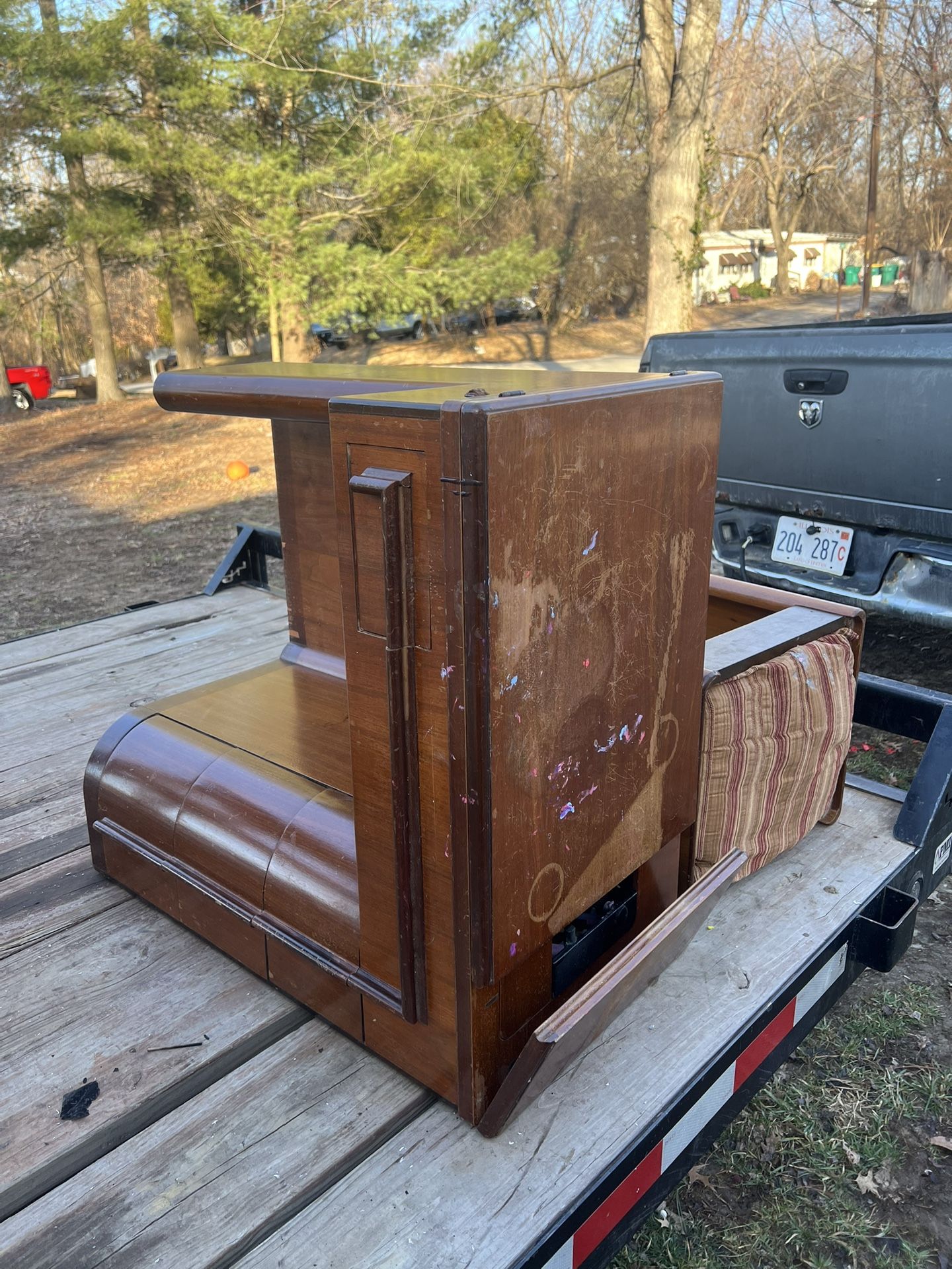sewing table with stool