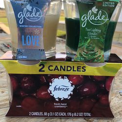 New Bundle Of 4 Assorted Scented Candles 
