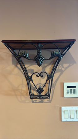 Decorative Wrought Iron Wall Shelf