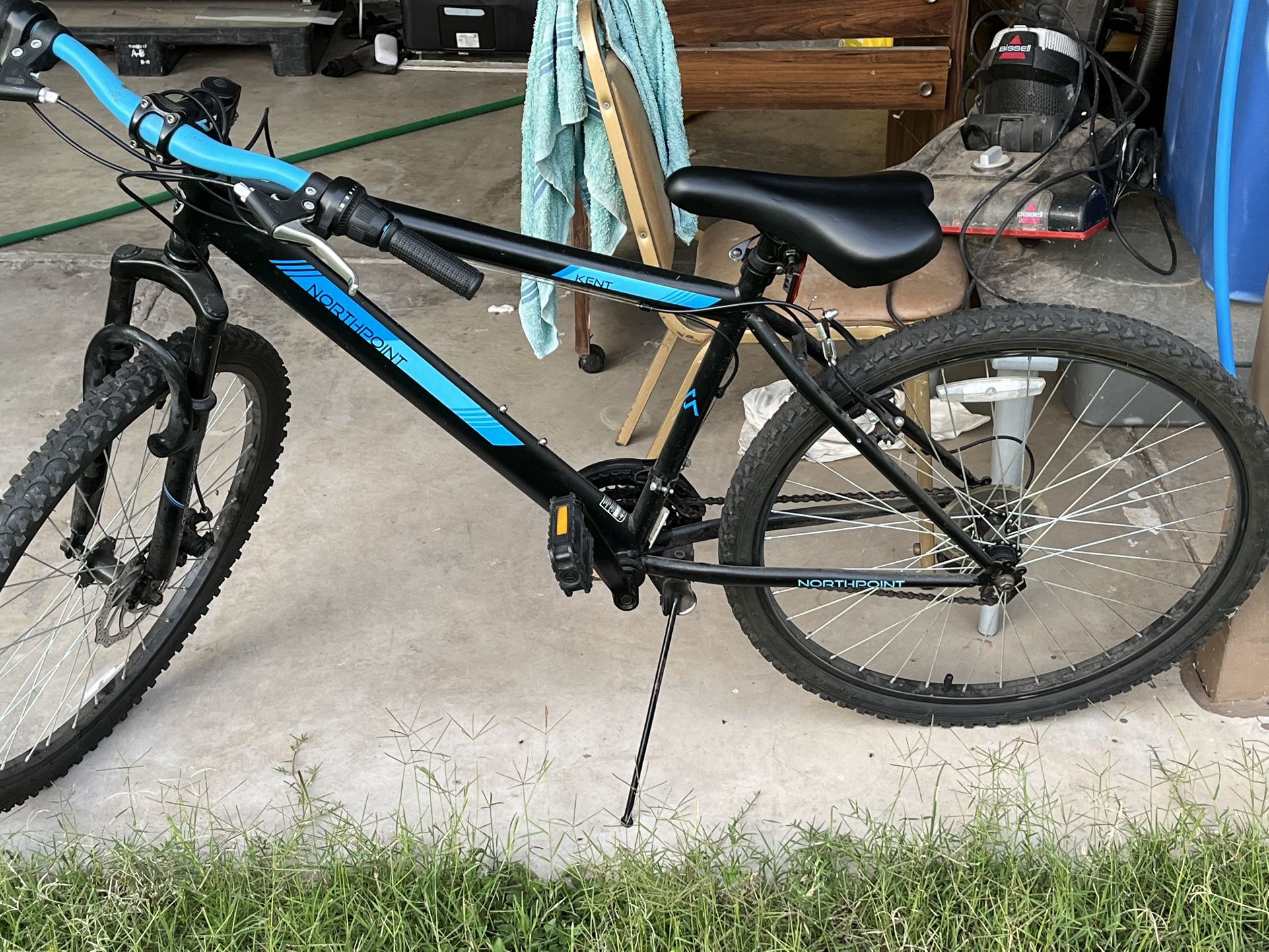 Bike Have Helmet And Lock 