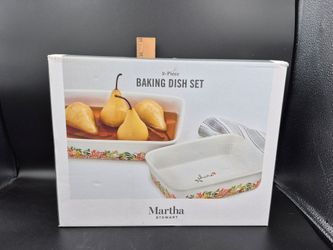 Martha Stewart Collection 2 Piece Baking Dish Set Harvest Foliage