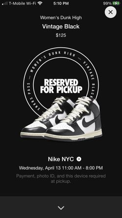 Nike Dunk Vintage Black (W) Sz 8W DS 