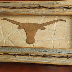 R.M. Smith Tiles Across Texas Clay Longhorn Plaque
