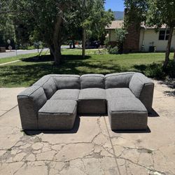 Delivery! Tweed Modular Sectional Sofa