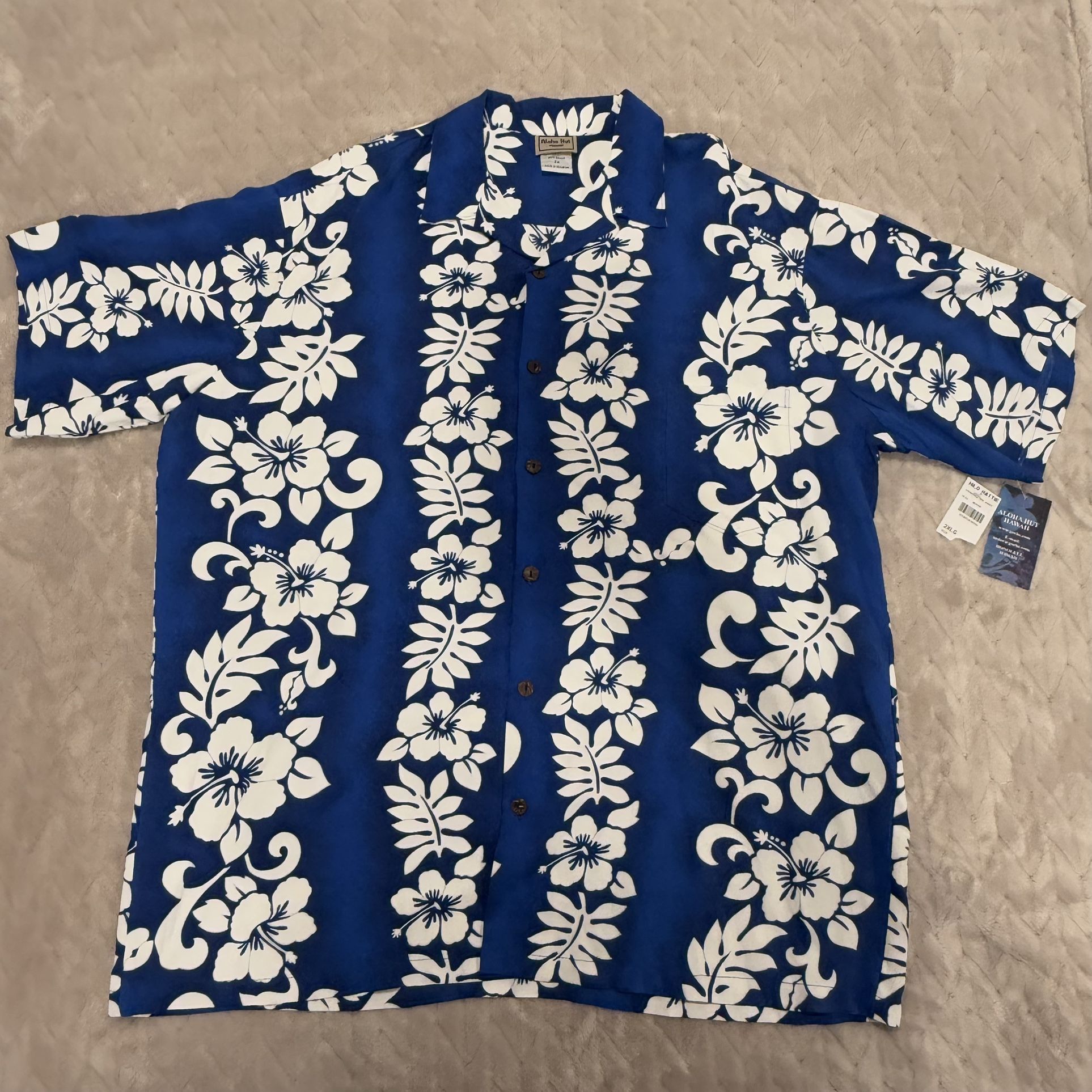 Aloha Hut Hawaiian Shirt Men’s Size 2XL Button Front
