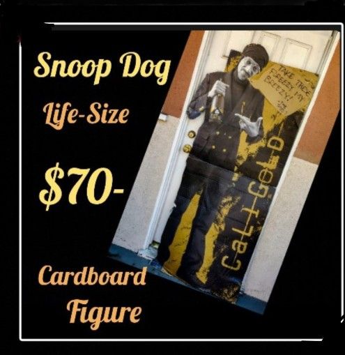 Snoop Dog Original Cardboard Advertising Figure - CALIGOLD Drink Promotion