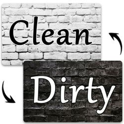 Dishwasher Magnet Clean Dirty Sign, Strong Kitchen Clean Dirty Magnet for Dishwasher,Universal Rustic Wall Dirty Clean Dishwasher Magnet

