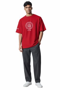 Canvas Men’s Red Staten Island Ny T-Shirt Size Large