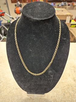 14k Yellow Gold Curb Link Necklace 23"