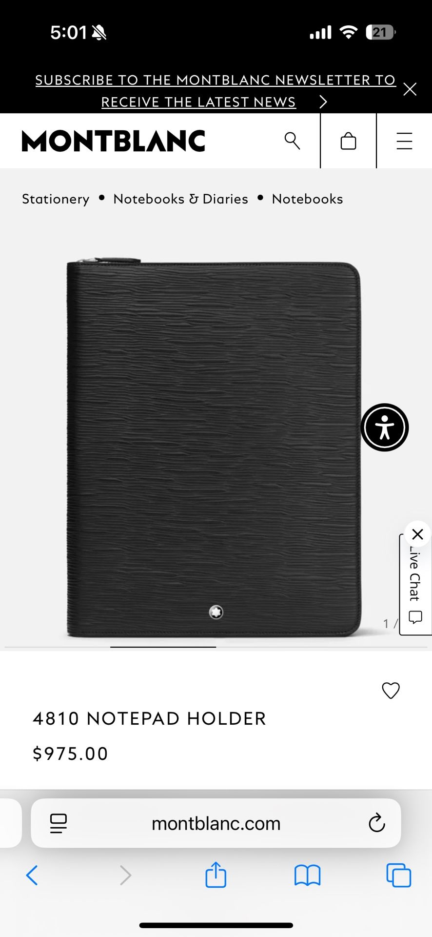 Montblanc Notepad Holder (Brand New)