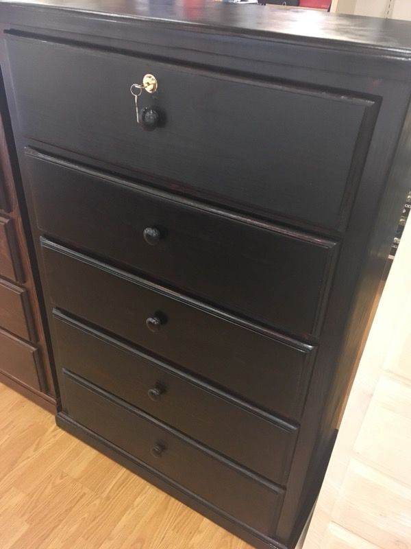 dresser with lock 5 Drawer Chest Wooden in Multi Color Up the drama by topping this simply chic chest with an abstract sculpture and large framed family photos Large White Dresser With Hidden
