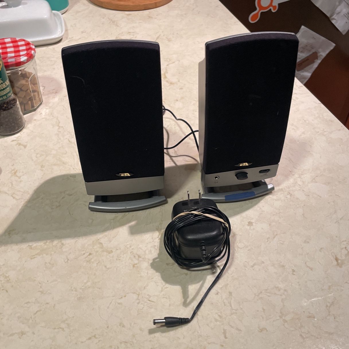 Silver & Black CA Computer Speakers 