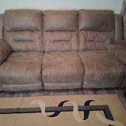 Suede Leather Couch