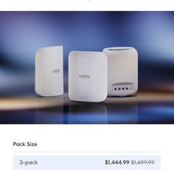 New Eero Max 7 BE20800 3 Pack $1400