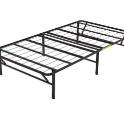 Amazon Basics Bed Frame with Storage, Foldable Metal Platform