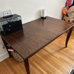 Crate And Barrel Solid Wood Dining Table Comes W Matching Chair For FREE