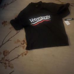 Black Vetements T Shirt Size Large