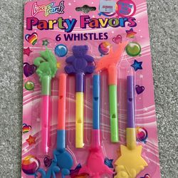 Vintage Lisa Frank party favors six whistles new in package