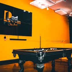 Black Pool Table