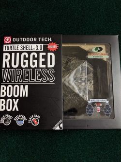 Outdoor Tech OT2800-B Turtle Shell 3.0 - Rugged Waterproof True Wireless Bluetooth Hi-Fi Speaker, Black