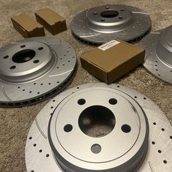  Brand New Slotted / Drilled Rotors / Brake Pads New