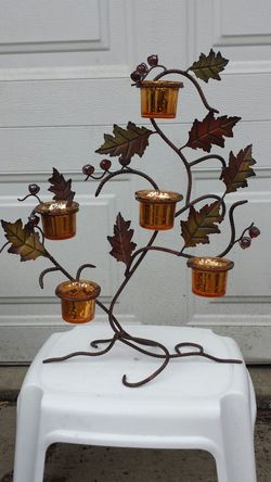 Tea light candle holder center piece