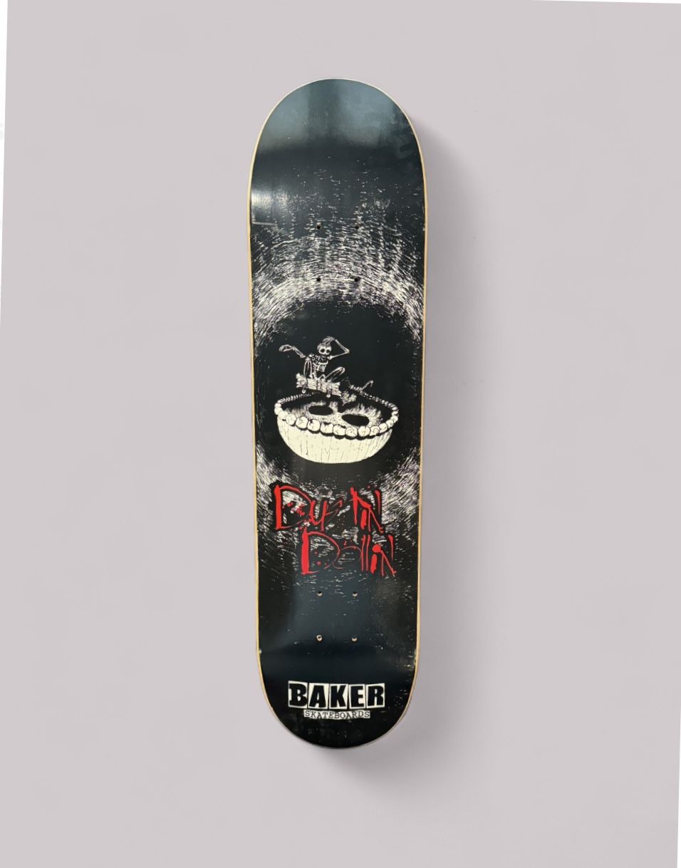 Baker Dustin Dollin Skull Pool Skateboard Deck 7.8in