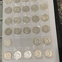 Old half dollar coins, 90% silver $30 each 