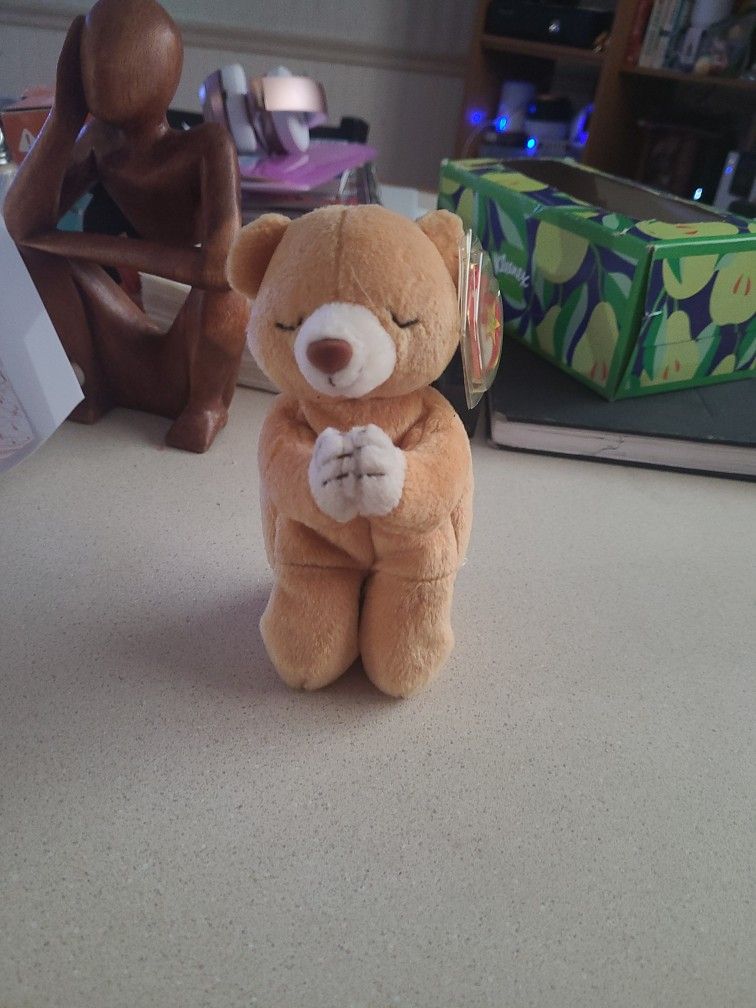 HOPE TY Beanie Baby Praying Bear WITH TAG ERRORS