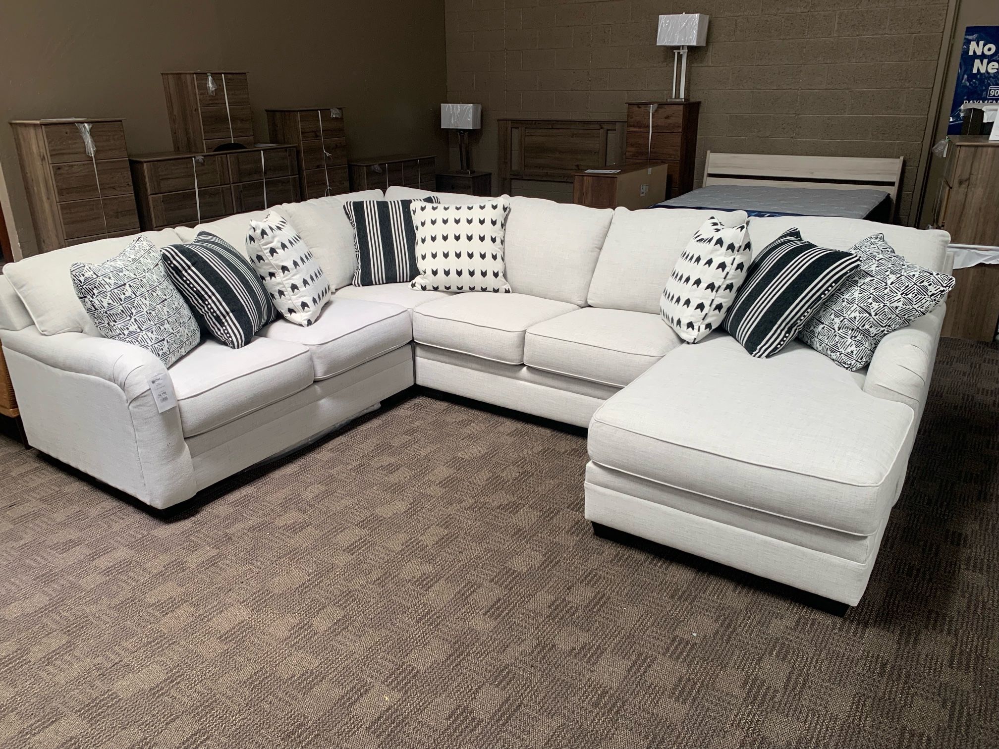 White Sectional Couch NEW