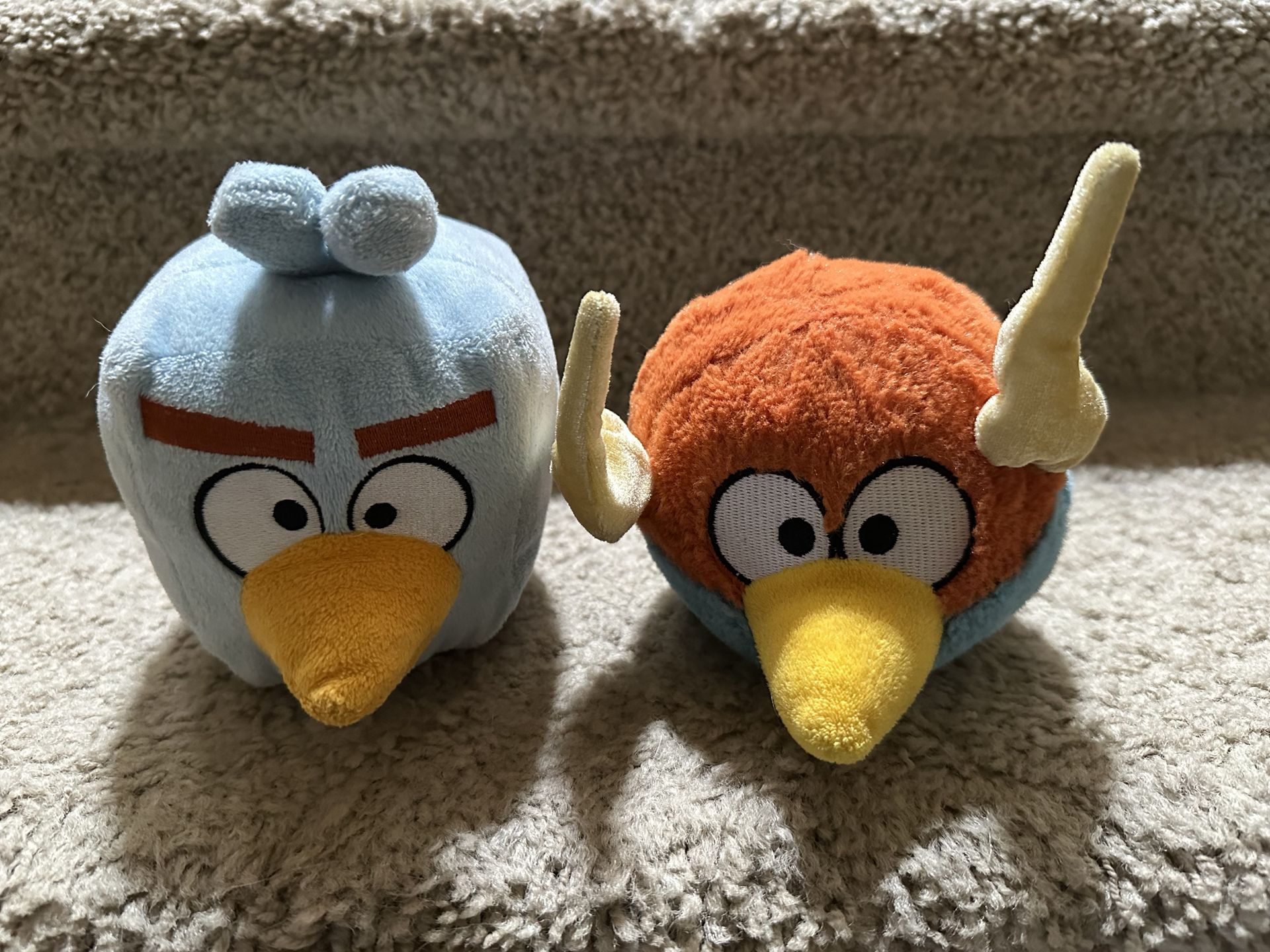Angry Bird Plush Set of 2 Ice Cube and Space Lightening Blue