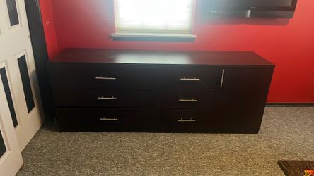 Black custom extra long dresser