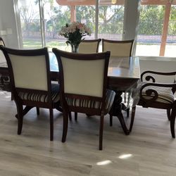 Modern Dining Set- Solid Wood Extendable