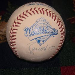 Rayn Klesko Signed Baseball Braves 1995 World Series 