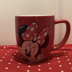 Disney Parks Minnie Mouse Portrait Mug Red 14 oz 