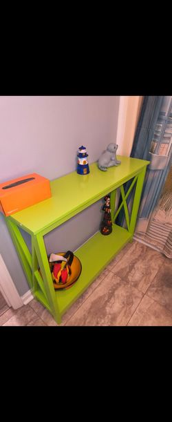 Console Table Lime Green