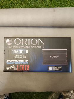 Orion CBA3000.1D 800W RMS at 1 Ohm Class D Mono Subwoofer Amplifier 3000W Max