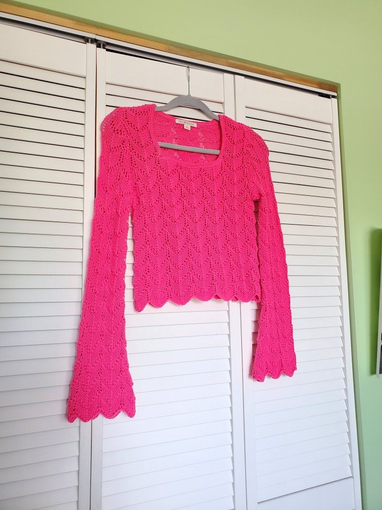 Pink Knit Cover-up