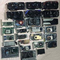 Large lot of video cards (NVIDIA / AMD) - sold as is.
