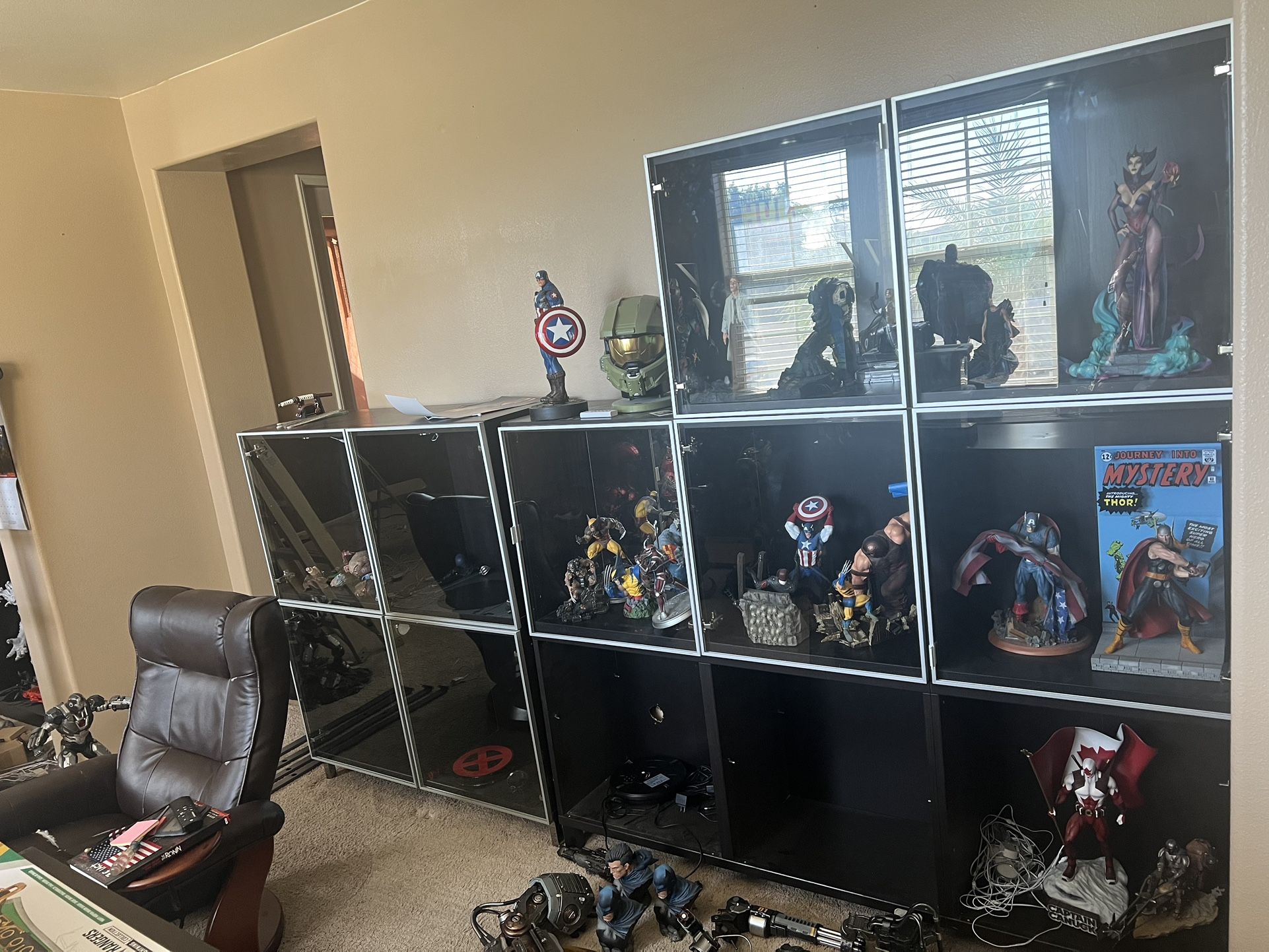 IKEA Besta Shelves With Glass Doors. Nt. Sideshow/bowen